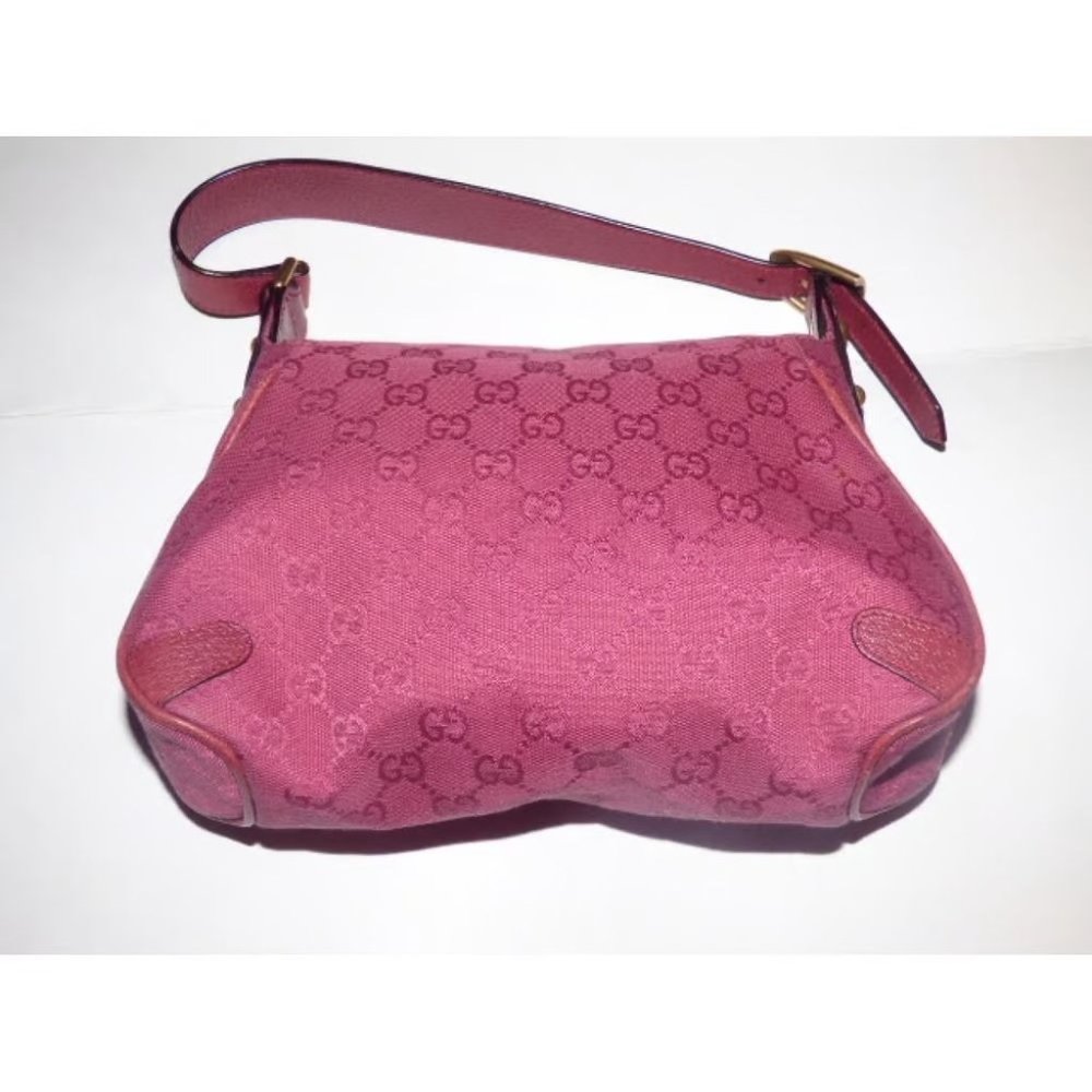 Gucci pink Guccissima leather Horse-bit chain saddle bag - Picture 8 of 11